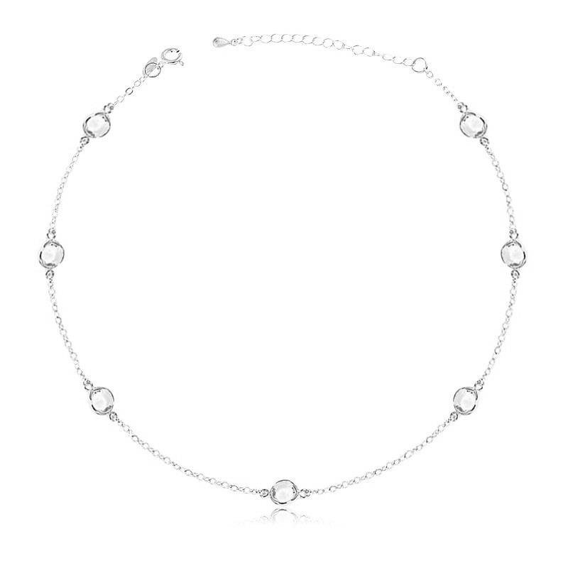 CHOKER PEDRINHAS REDONDA - CRISTAL