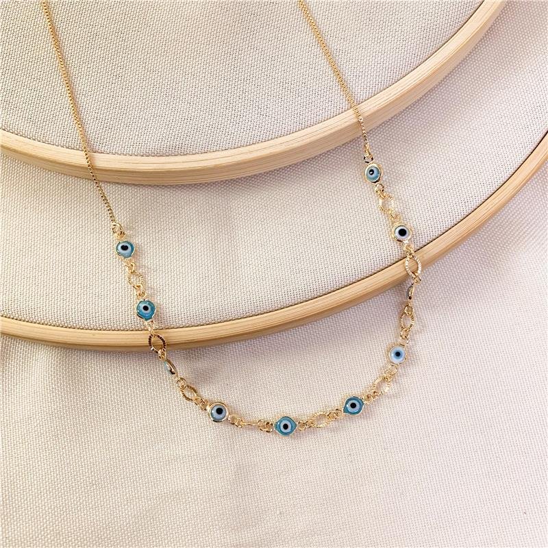 CHOKER VENEZIANA ELOS OLHO GREGO - AZUL CLARO