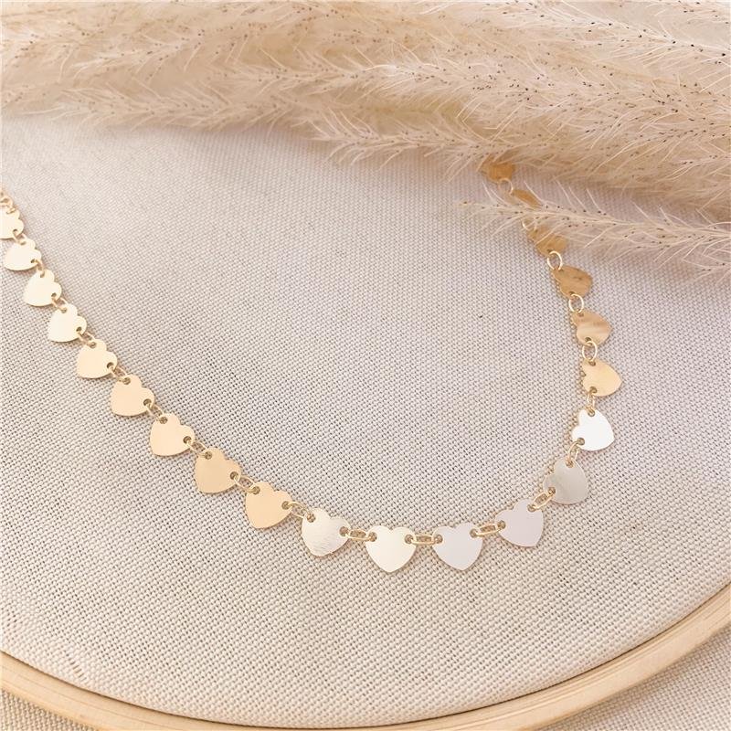 CHOKER ELOS CORAÇÕES LISO/40CM