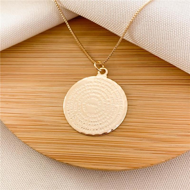 GARGANTILHA MEDALHA PAI NOSSO/2,5CM