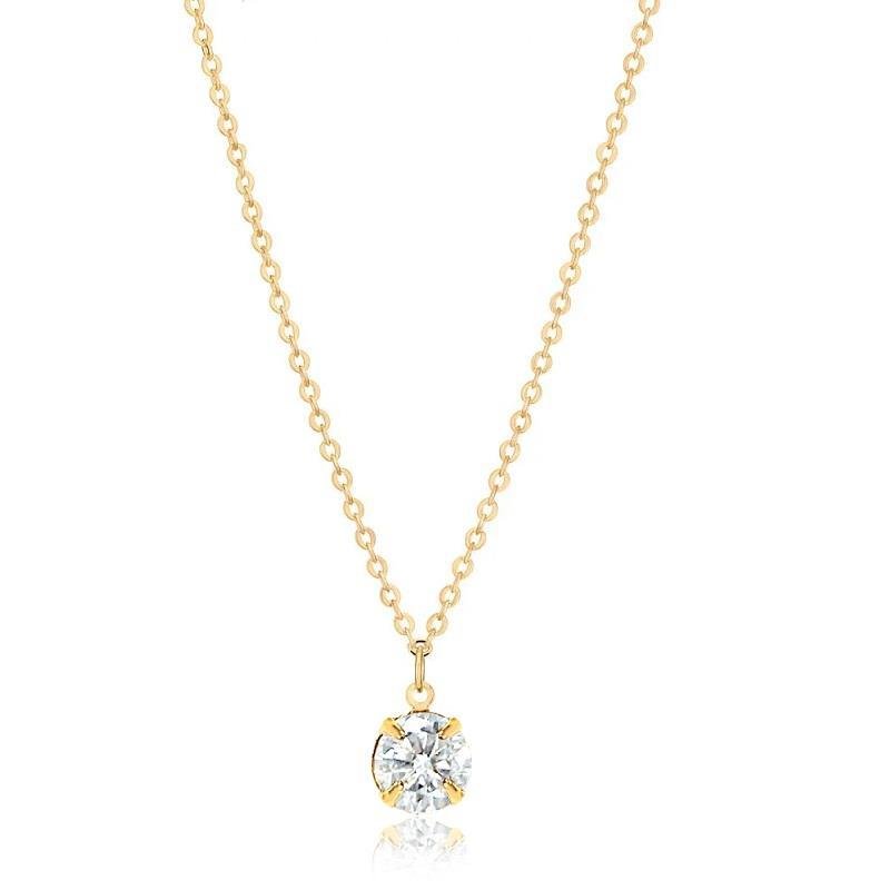 GARGANTILHA CORRENTE ELOS PONTO DE LUZ/6MM - CRISTAL