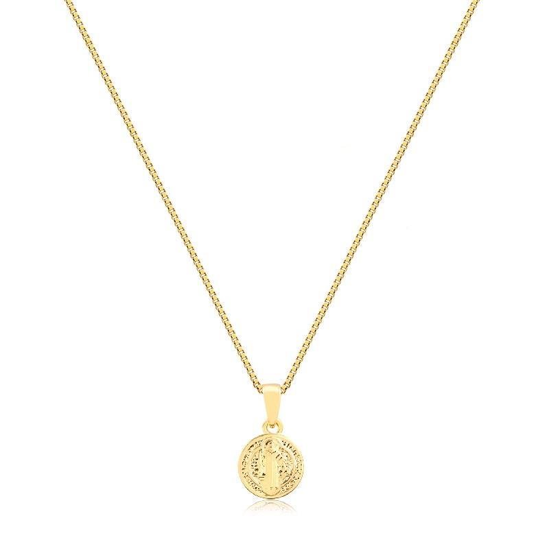 GARGANTILHA MEDALHA SÃO BENTO/8MM