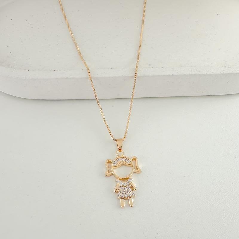 GARGANTILHA MENINA CRAVEJADA - CRISTAL