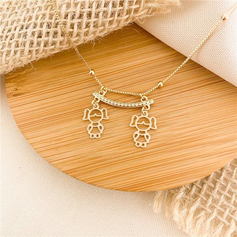 GARGANTILHA BOLINHA CANGA DUAS MENINAS