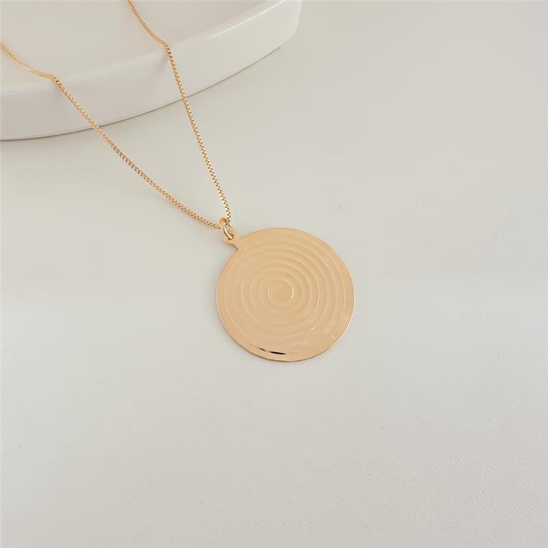GARGANTILHA MEDALHA ESPIRAL