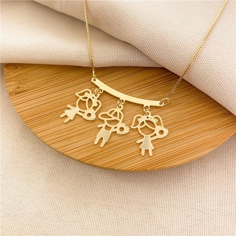 GARGANTILHA CANGA DUAS MENINAS E UM MENINO