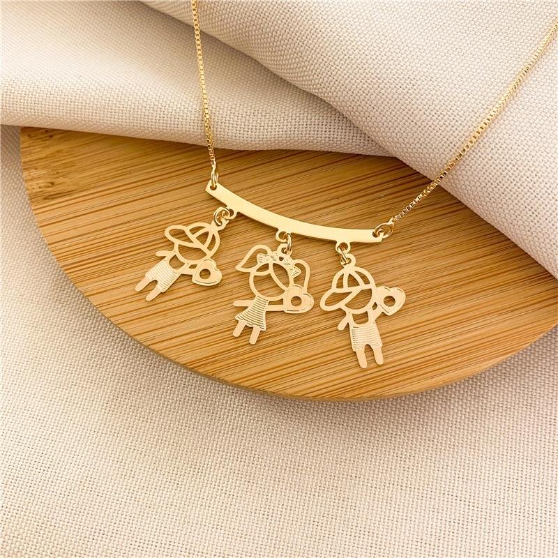 GARGANTILHA CANGA DOIS MENINOS E UMA MENINA