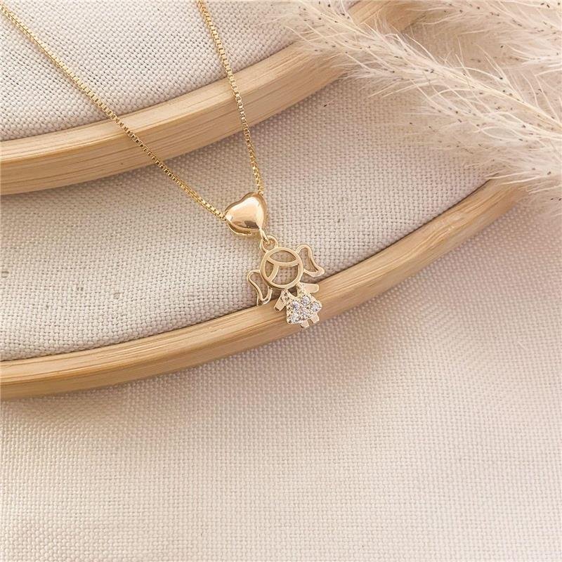 GARGANTILHA MENINA CRAVEJADA - CRISTAL