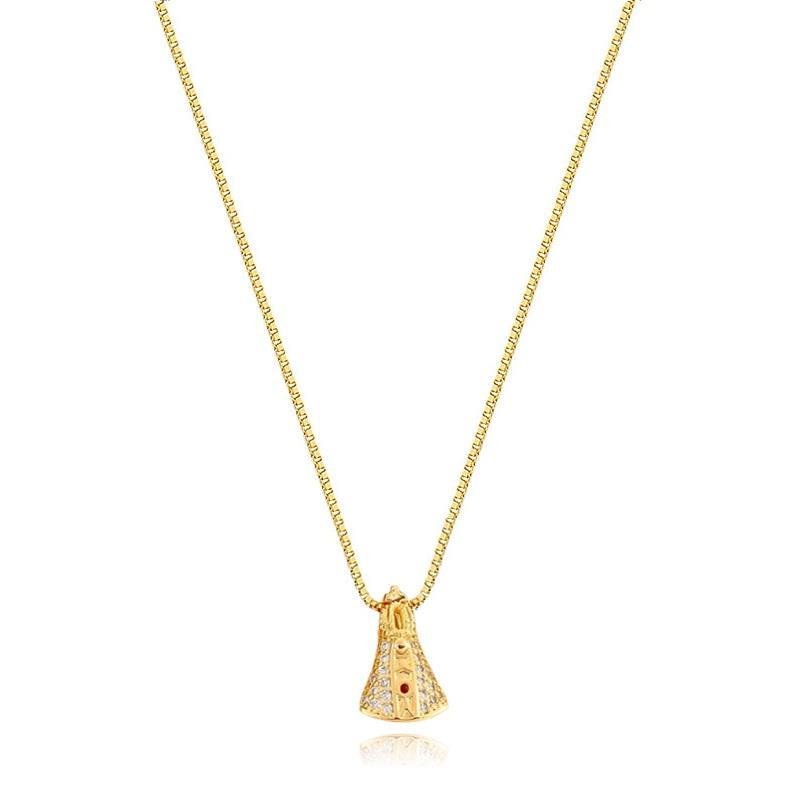 GARGANTILHA VENEZIANA NOSSA SENHORA CRAVEJADA - CRISTAL