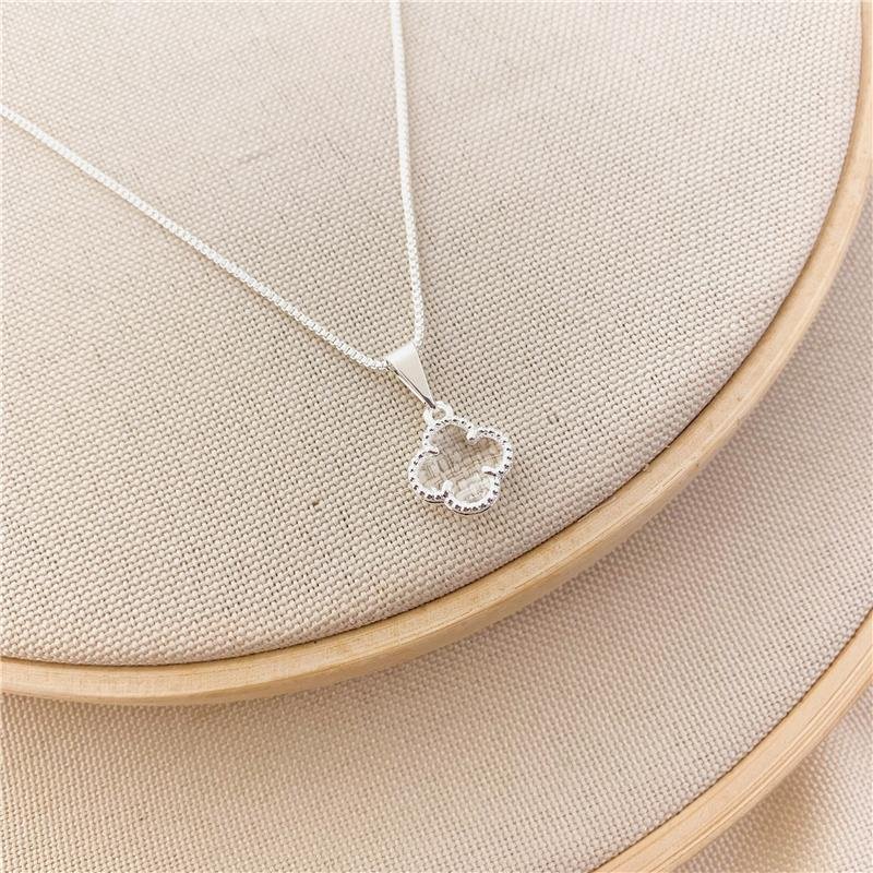 GARGANTILHA VENEZIANA TREVO/9MM - CRISTAL