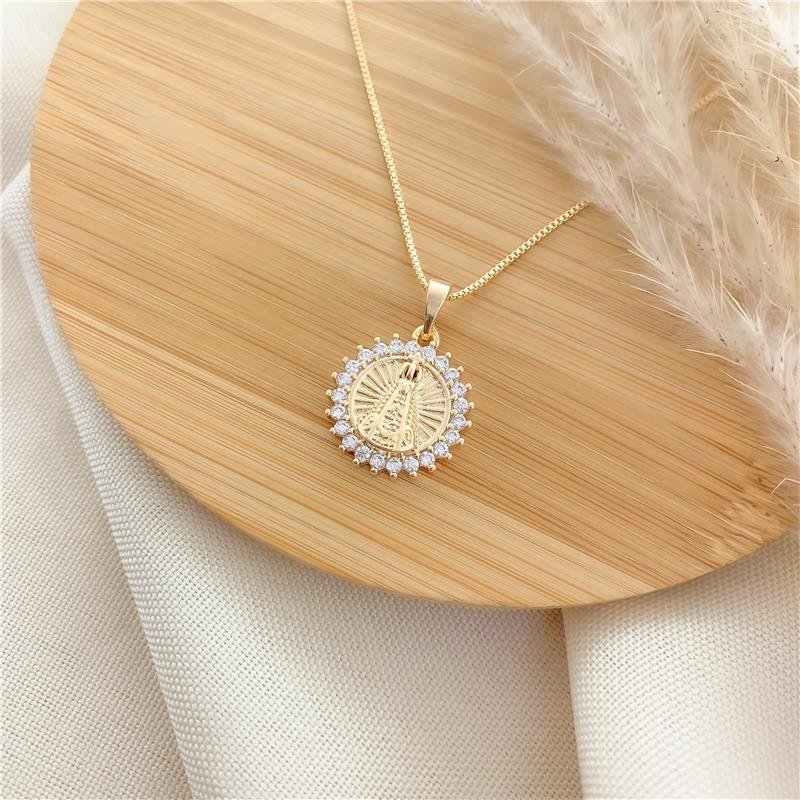 GARGANTILHA MANDALA NOSSA SENHORA - CRISTAL