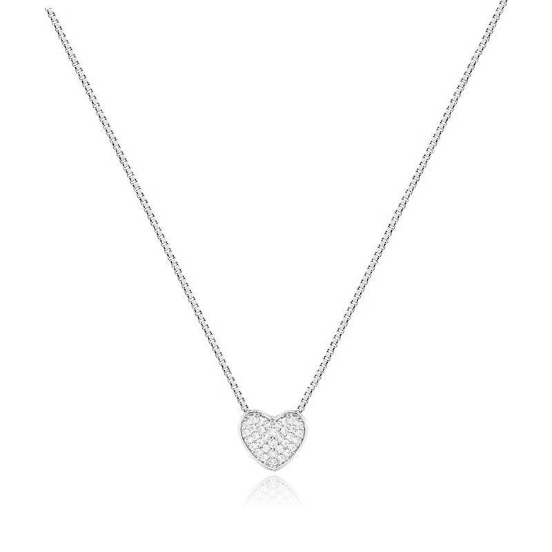 GARGANTILHA VENEZIANA CORAÇÃO CRAVEJADO - CRISTAL