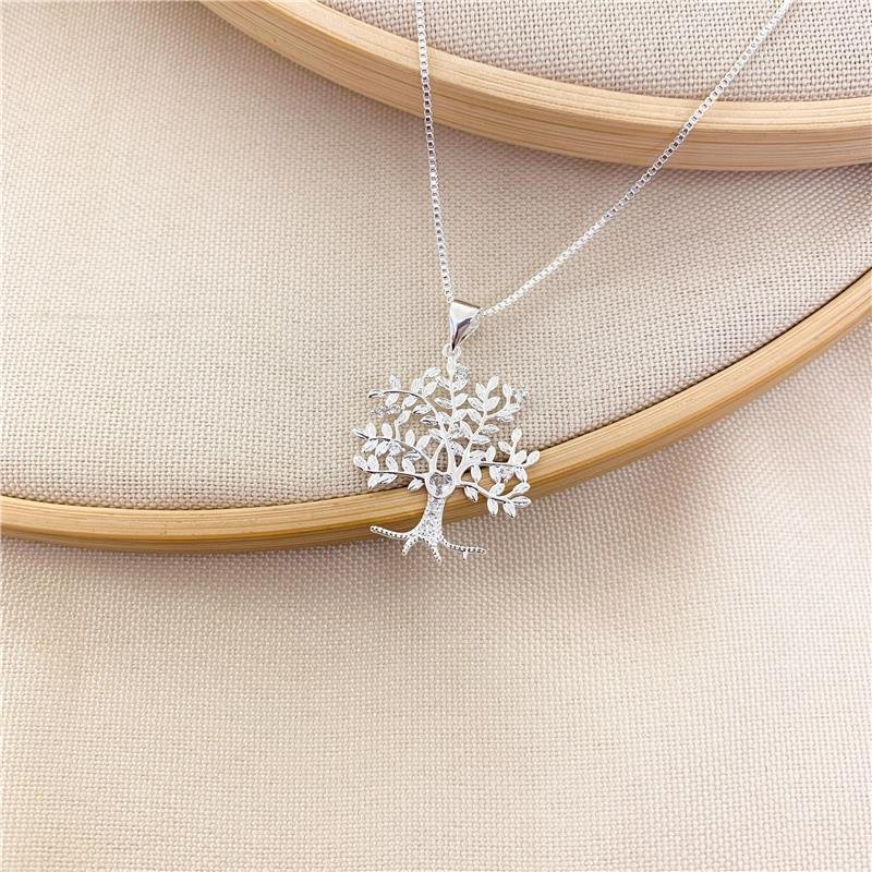 GARGANTILHA COM PINGENTE ÁRVORE DA VIDA - CRISTAL