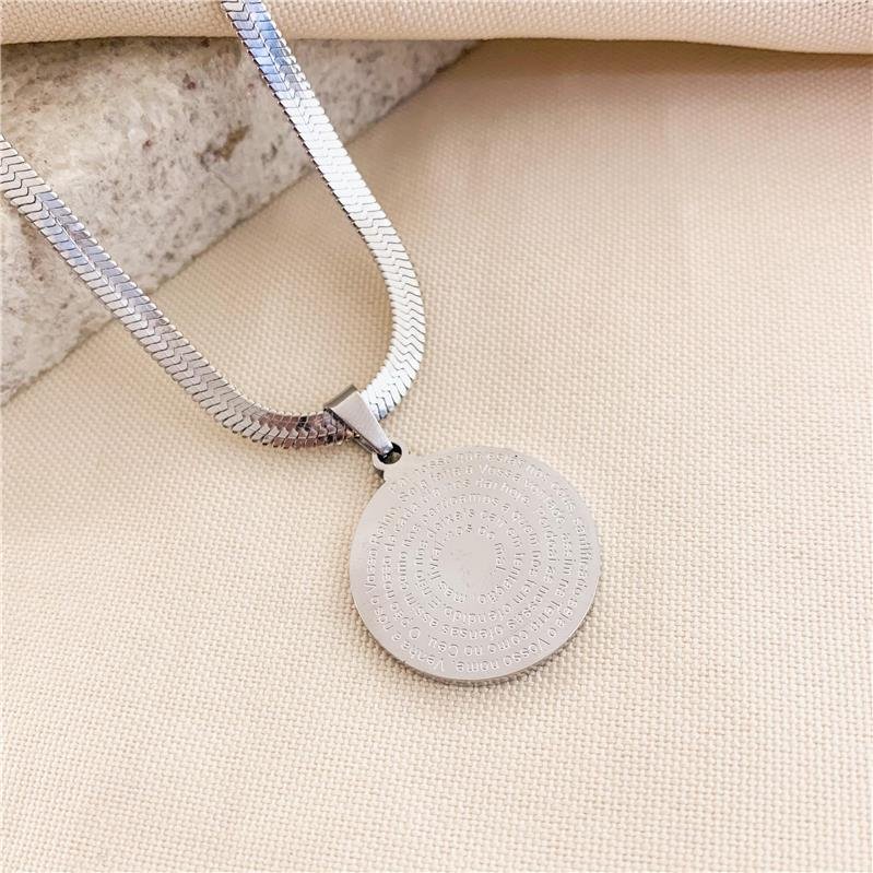 GARGANTILHA FITA MEDALHA PAI NOSSO