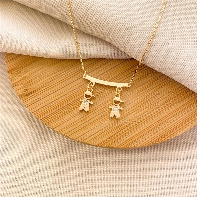 GARGANTILHA CANGA DUA MENINAS - CRISTAL