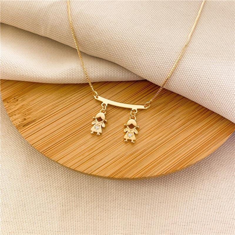 GARGANTILHA CANGA DUA MENINAS - CRISTAL