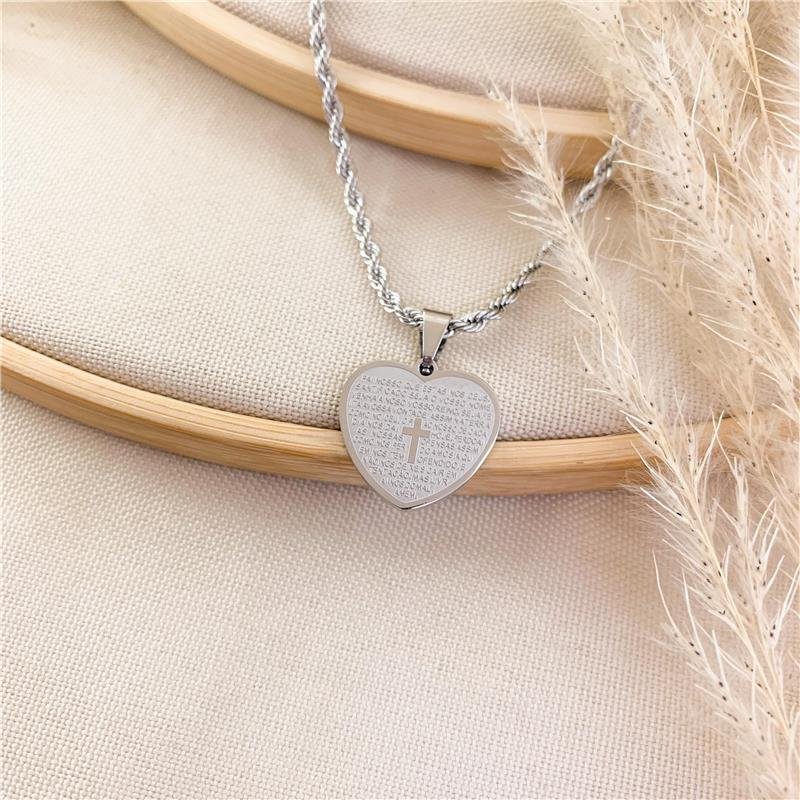 GARGANTILHA CORDÃO BAIANO CORAÇÃO PAI NOSSO