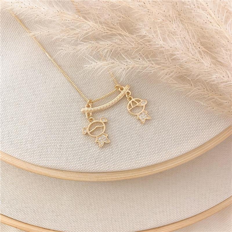 GARGANTILHA CANGA UMA MENINA E UM MENINO - CRISTAL