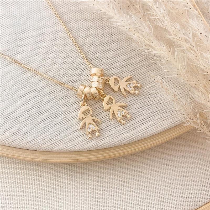 GARGANTILHA SEPARADOR COM TRÊS MENINOS - CRISTAL