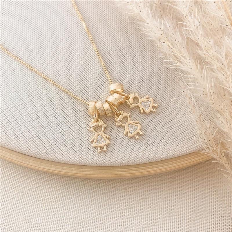 GARGANTILHA SEPARADOR COM TRÊS MENINAS - CRISTAL