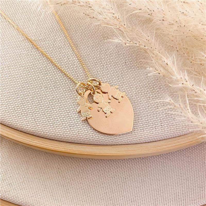 GARGANTILHA CORAÇÃO TRÊS MENINOS