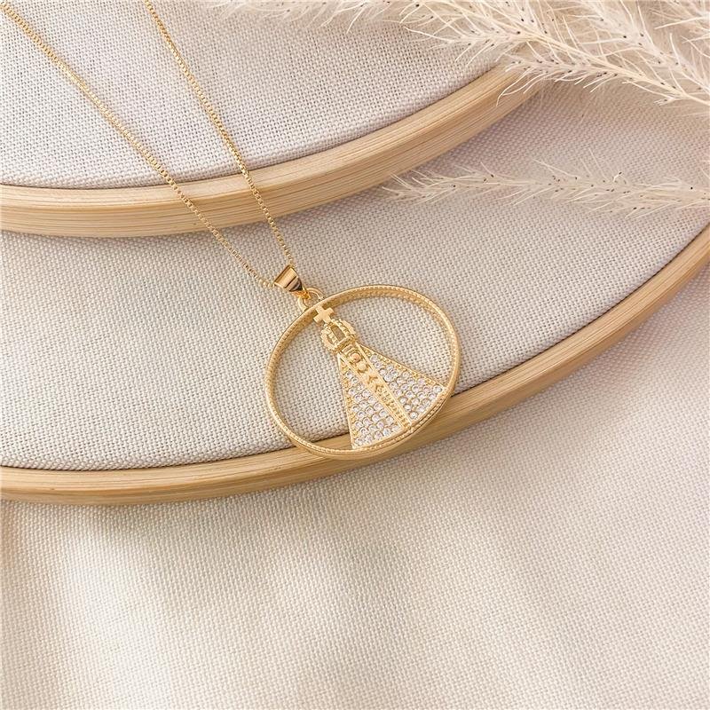 GARGANTILHA OVAL NOSSA SENHORA - CRISTAL
