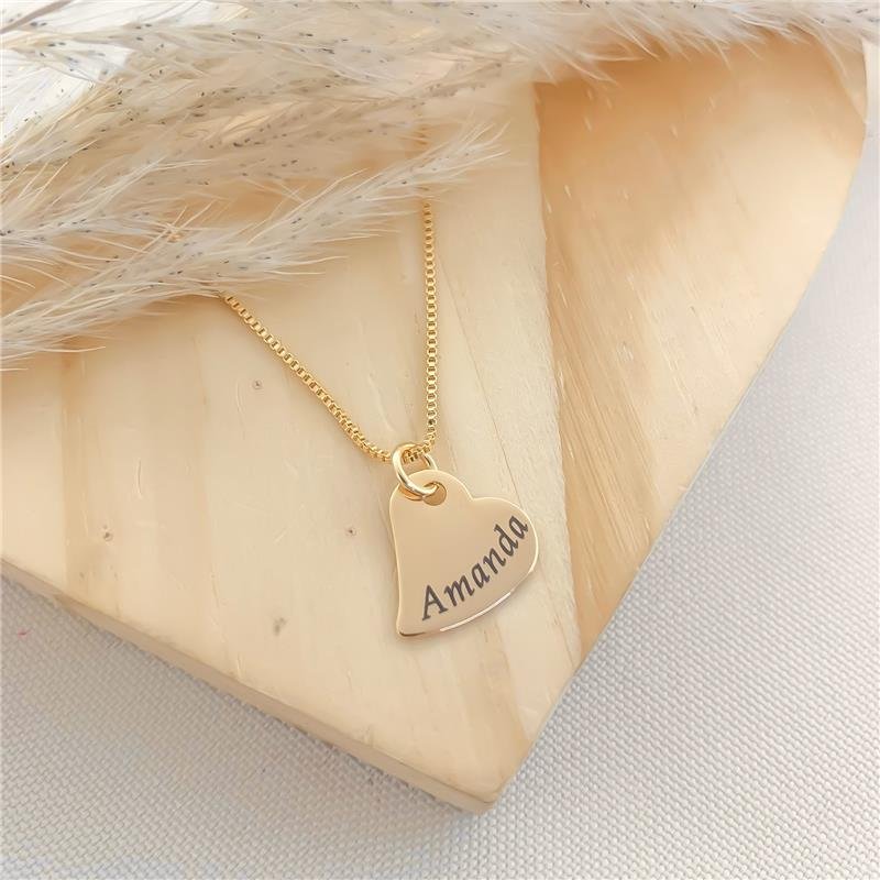 GARGANTILHA PERSONALIZADA CORAÇÃO NOME