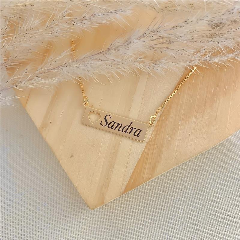 GARGANTILHA PERSONALIZADA PLACA NOME