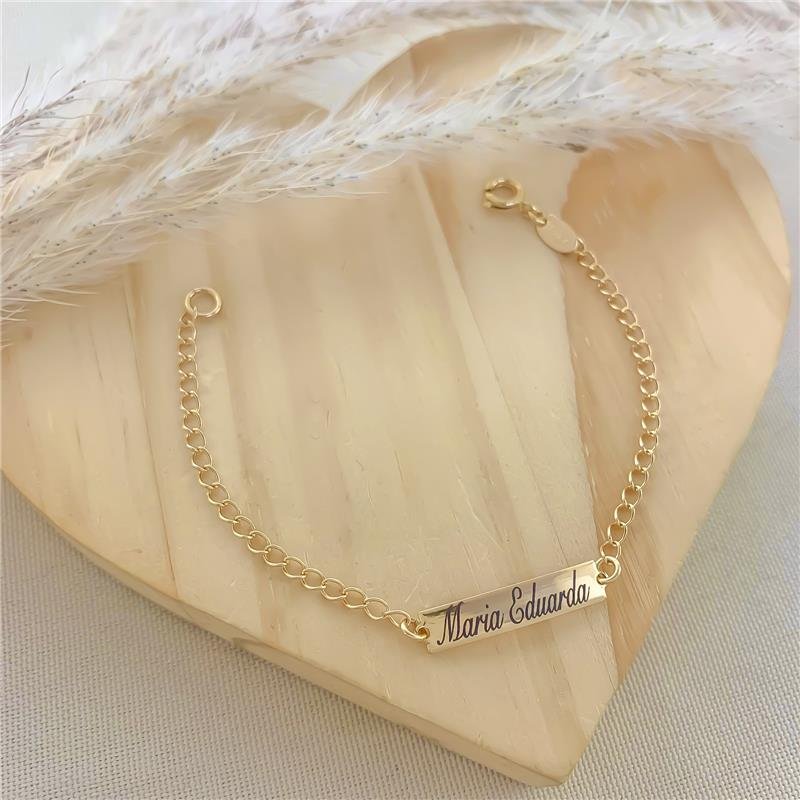 PULSEIRA INFANTIL PERSONALIZADA NOME/15CM