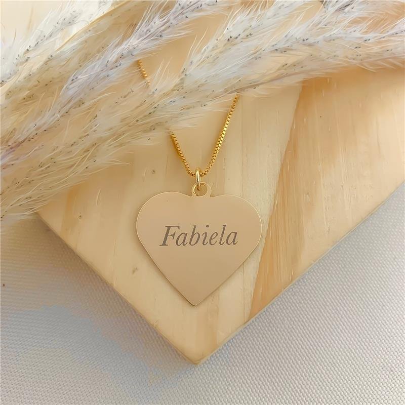 GARGANTILHA PERSONALIZADA CORAÇÃO NOME