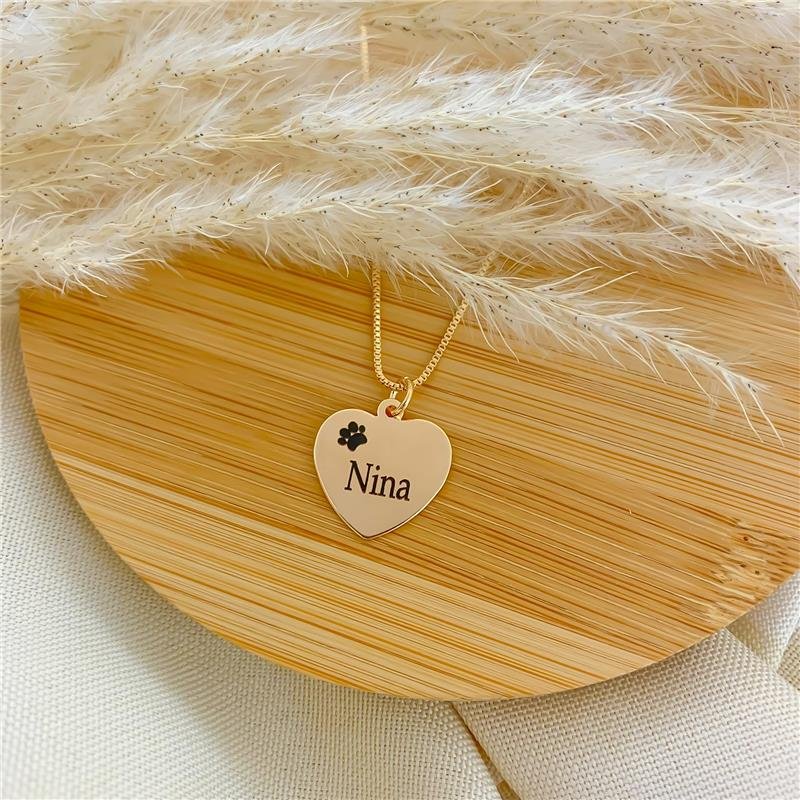 GARGANTILHA PERSONALIZADA CORAÇÃO CACHORRO