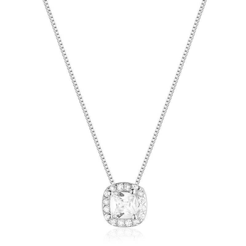 GARGANTILHA QUADRADO CRAVEJADO - CRISTAL