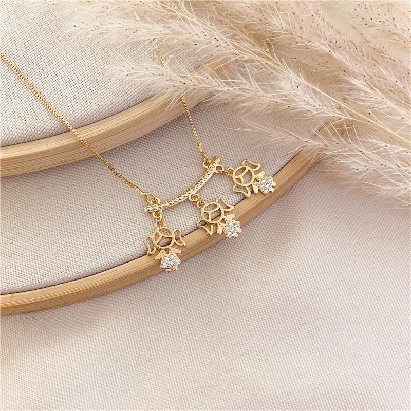 GARGANTILHA CANGA TRÊS MENINAS - CRISTAL