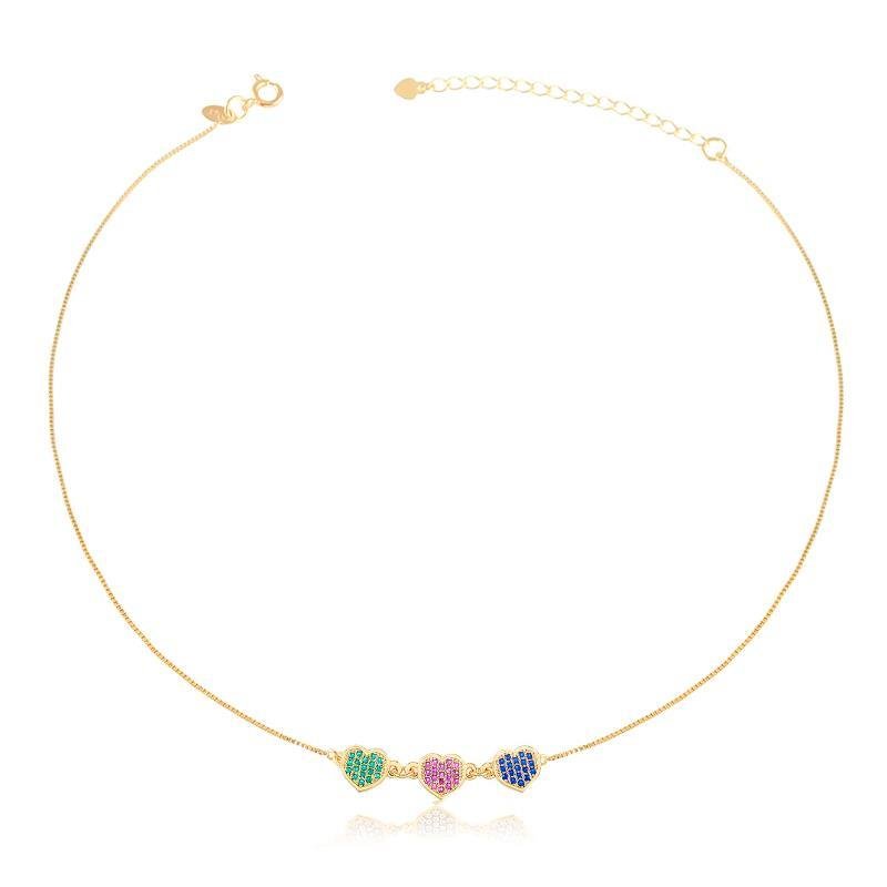MIX CHOKER/PULSEIRA/ARGOLA CORAÇÃO