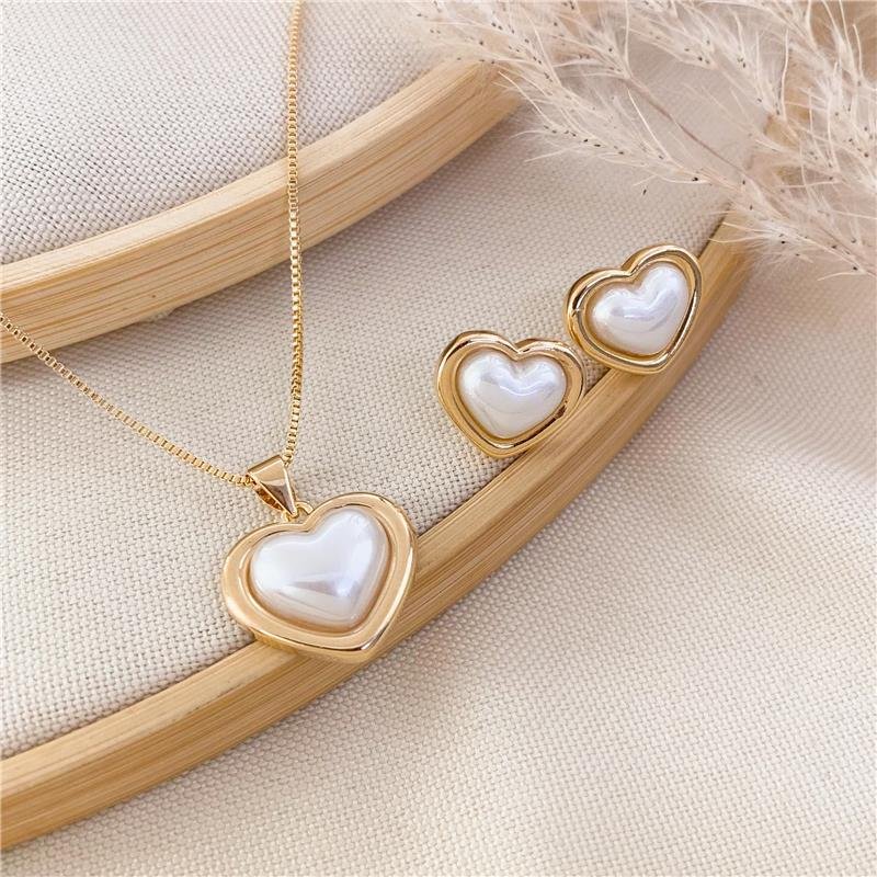 CONJUNTO ADULTO CORAÇÃO PÉROLA