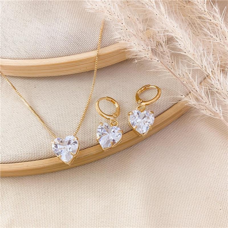 CONJUNTO ADULTO CORAÇÃO - CRISTAL