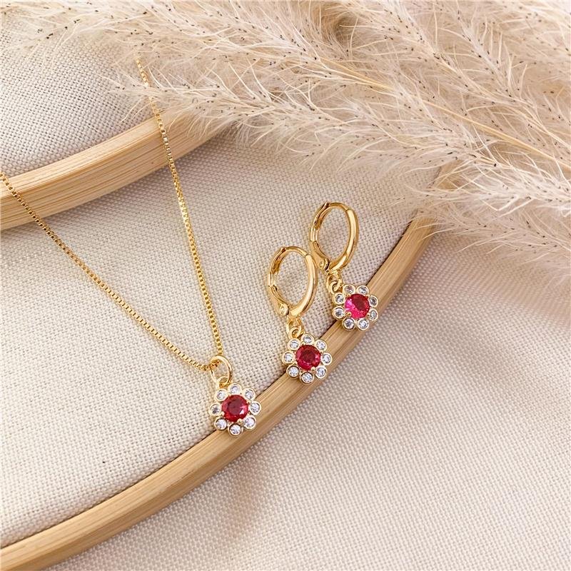 CONJUNTO ADULTO FLOR - ROSA FÚCSIA