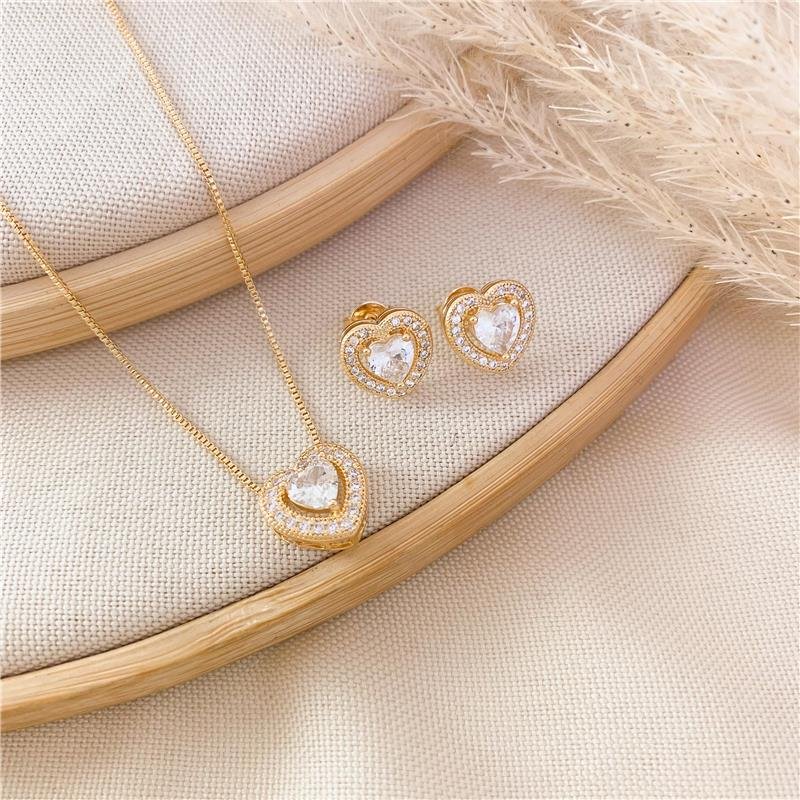 CONJUNTO ADULTO CORAÇÃO - CRISTAL
