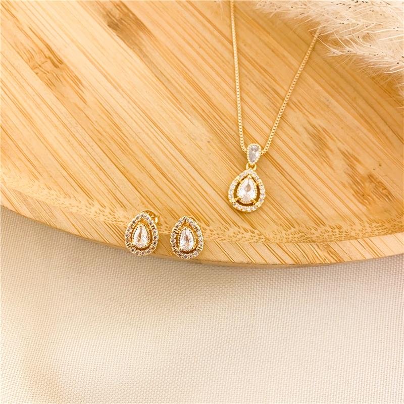 CONJUNTO ADULTO GOTA CRAVEJADO - CRISTAL
