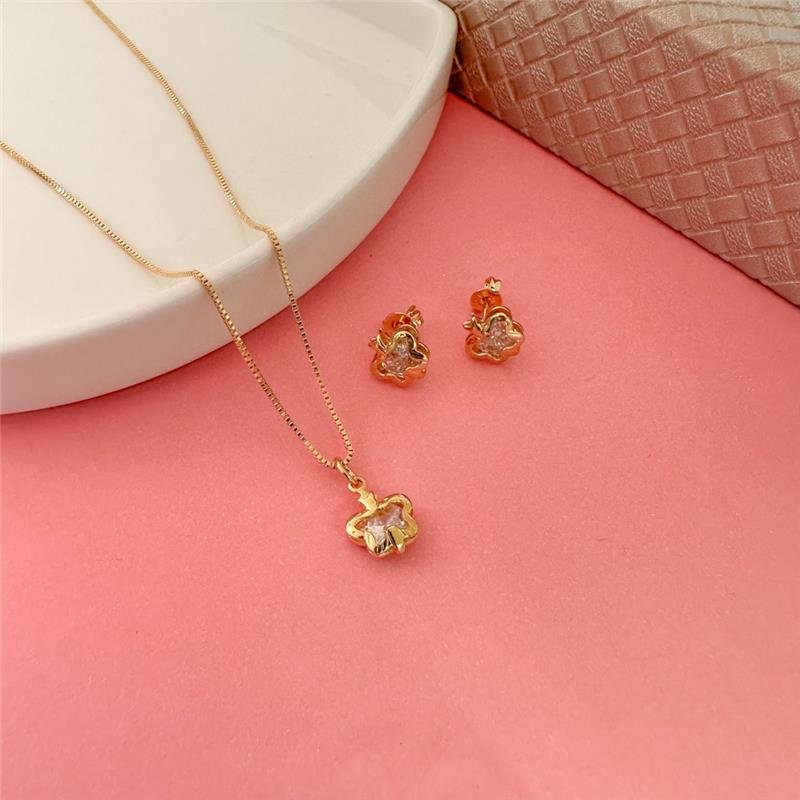 CONJUNTO INFANTIL BORBOLETA ZIRCÔNIA