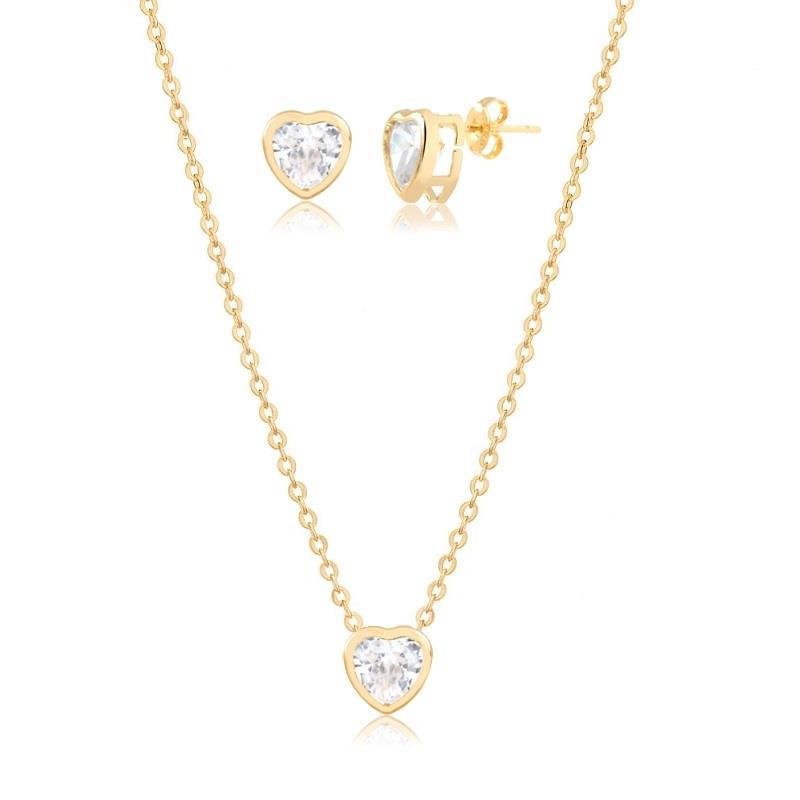 CONJUNTO ADULTO ELOS CORAÇÃO - CRISTAL