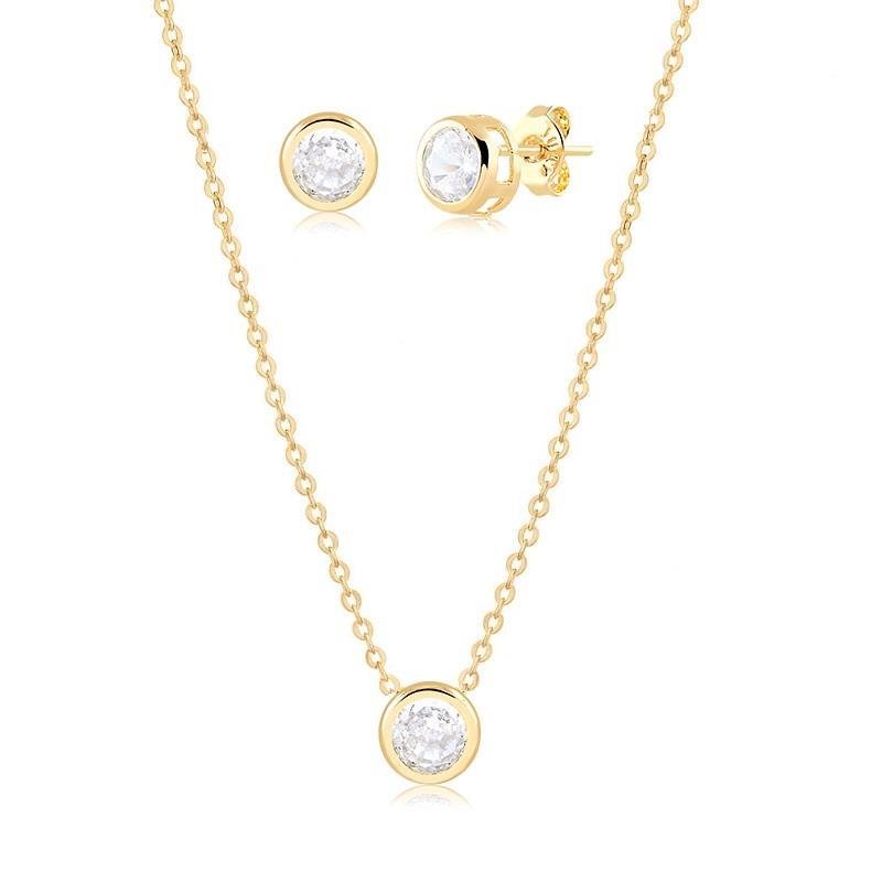 CONJUNTO ADULTO ELOS REDONDO/7MM - CRISTAL