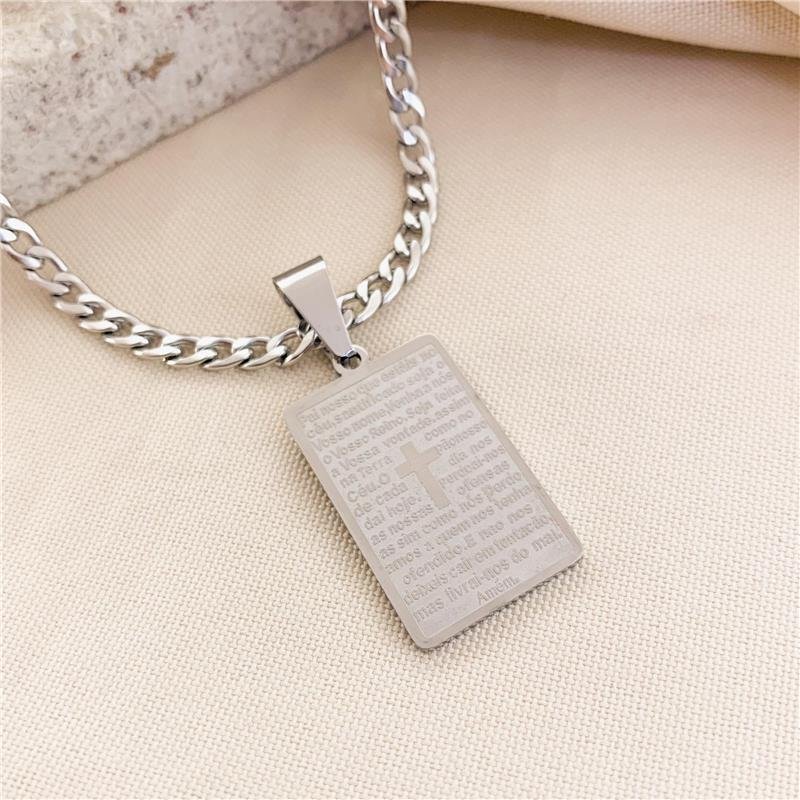 CORRENTE ELOS COM PINGENTE PAI NOSSO