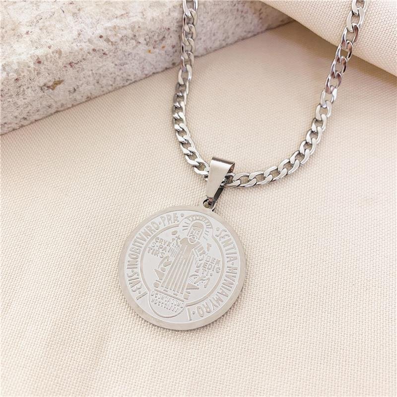 CORRENTE ELOS GROUMET IGUAIS MEDALHA SÃO BENTO