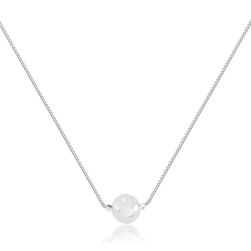 GARGANTILHA BOLA BANHADO A PRATA