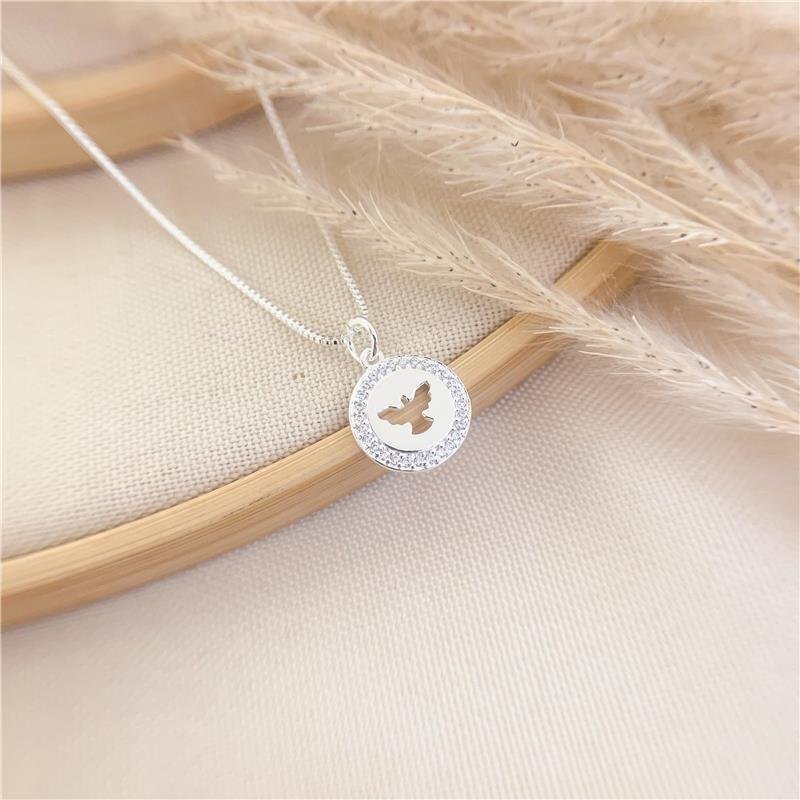 GARGANTILHA ESPÍRITO SANTO BANHADO A PRATA