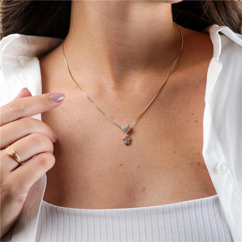 GARGANTILHA MENINA CRAVEJADA