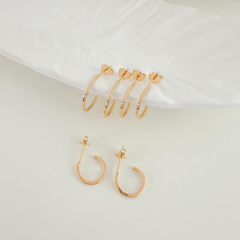 KIT TRIO DE ARGOLA FIO QUADRADO