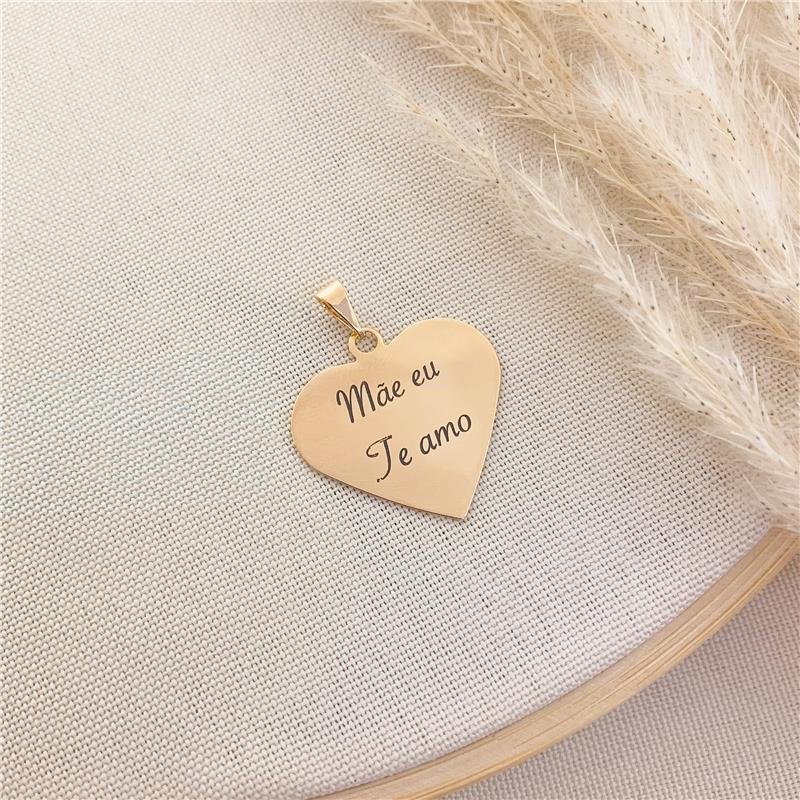 PINGENTE CORAÇÃO MÃE EU TE AMO