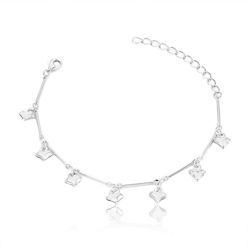 PULSEIRA CORAÇÃO BANHADO A PRATA